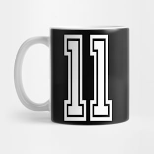 Numbers 11 for a sports team, group, or community Mug